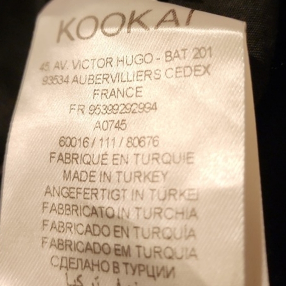 Kookai leather jacket short vintage Victor Hugo black bomber style size 8 - Picture 9 of 12